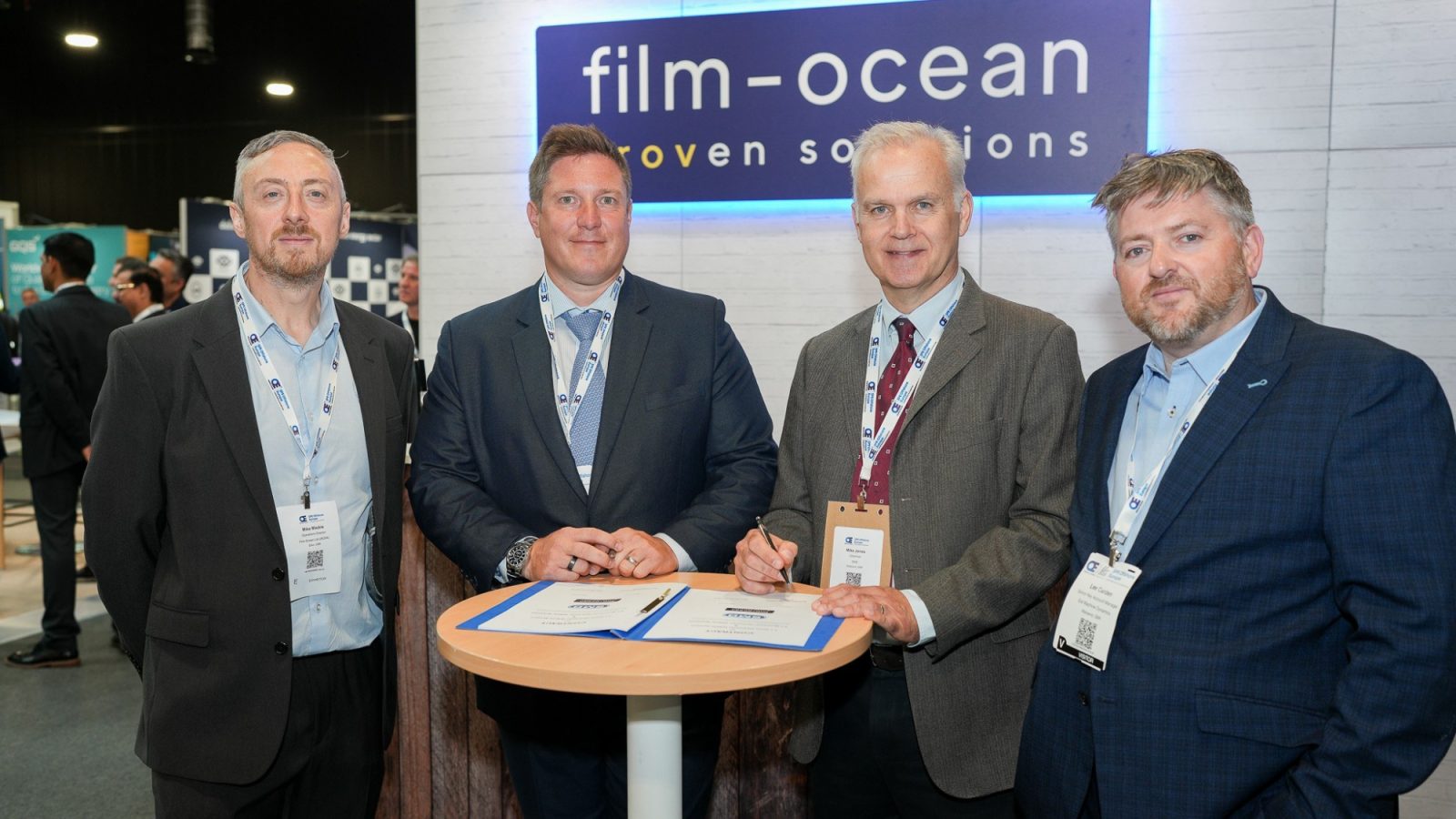 From left, Mike Mackie, Operations Director (Film-Ocean), Scott Jenney (Film-Ocean), Mike Jones (SMD), Lee Carden (SMD).