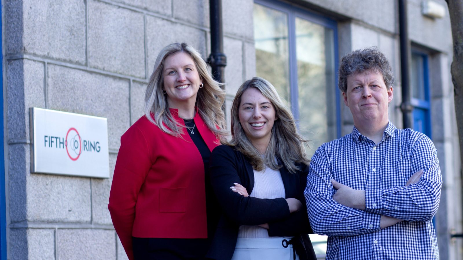 (Left-right) Sarah Gray, Head of Client Services in Europe, Dr Chloe Hodge, Head of Brand, and Steve Milne, Group Director of Strategy.