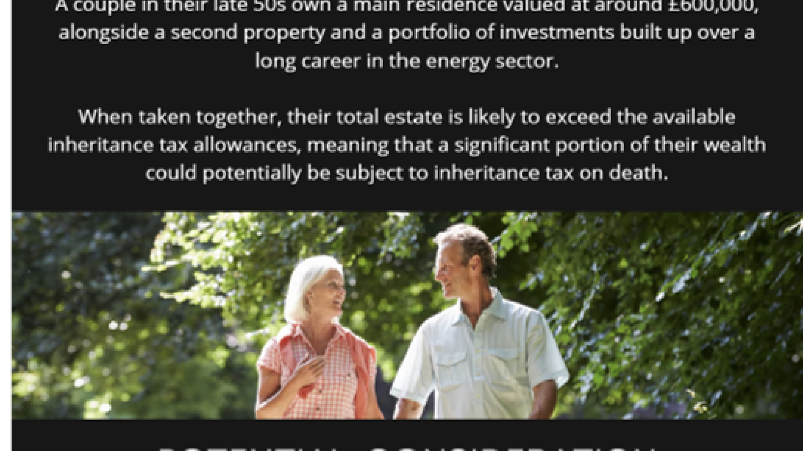This scenario is illustrative only and does not constitute financial or tax advice. IHT rules are complex, subject to change, and depend on individual circumstances. The figures shown are hypothetical. Always seek regulated financial and legal advice before taking action.