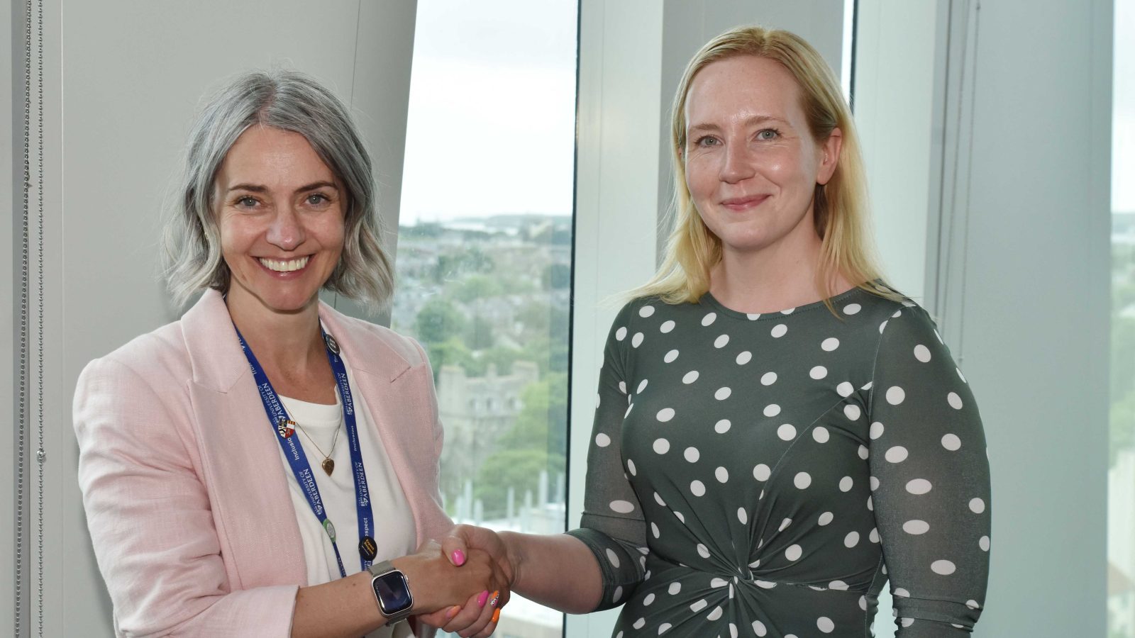 Lucy Leiper, Director of Research, Innovation & Enterprise at the University of Aberdeen and Christina Laing, Business Development Manager at Robert Gordon University