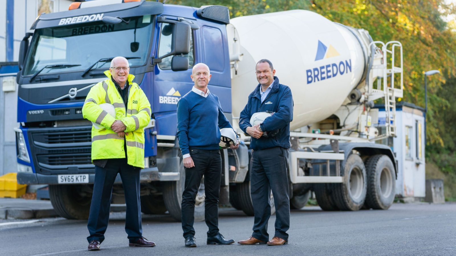 (L-R) Jim Young, Technical Industry Consultant at Recycl8, Mark Gillespie, CEO of Recycl8 and Craig Godsman, Breedon Group.