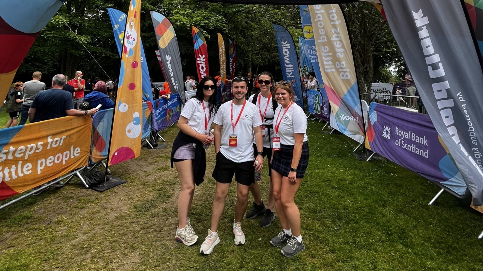 SBP team completing the KiltWalk for A-ND