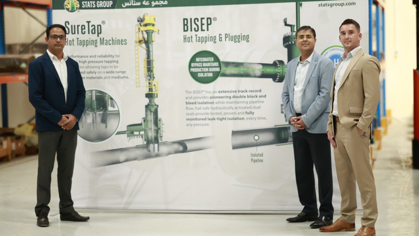 From left, Roshan Borkar, Vikas Shangari, Gary McDowall