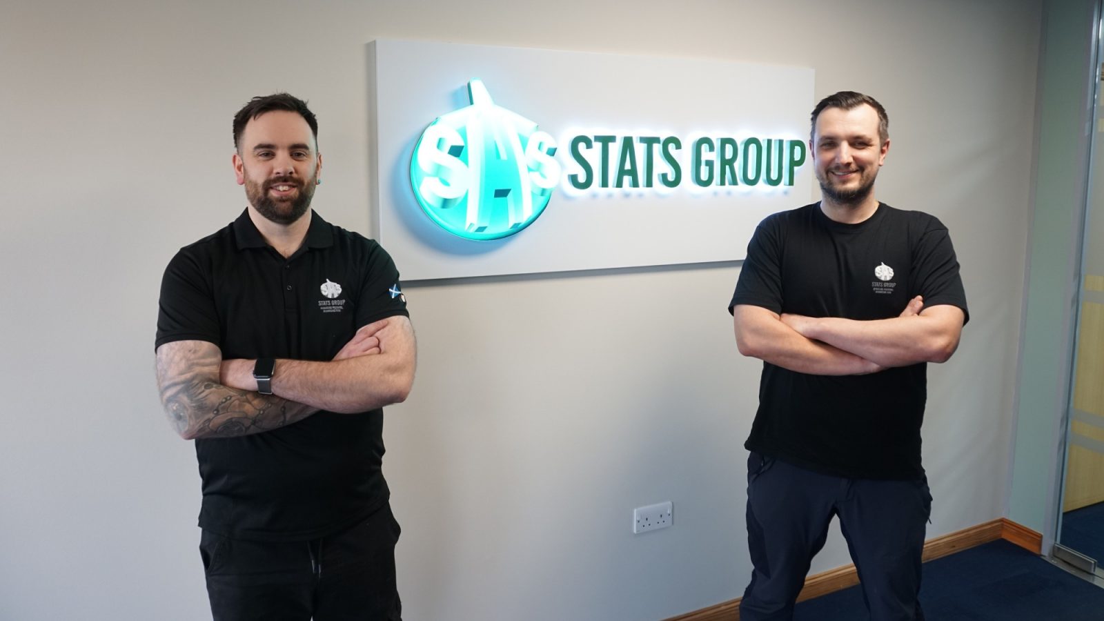 STATS Group's Operations Manager UK Michael Forbes (left) and Krzysztof Wozniak, UK Manufacturing Manager