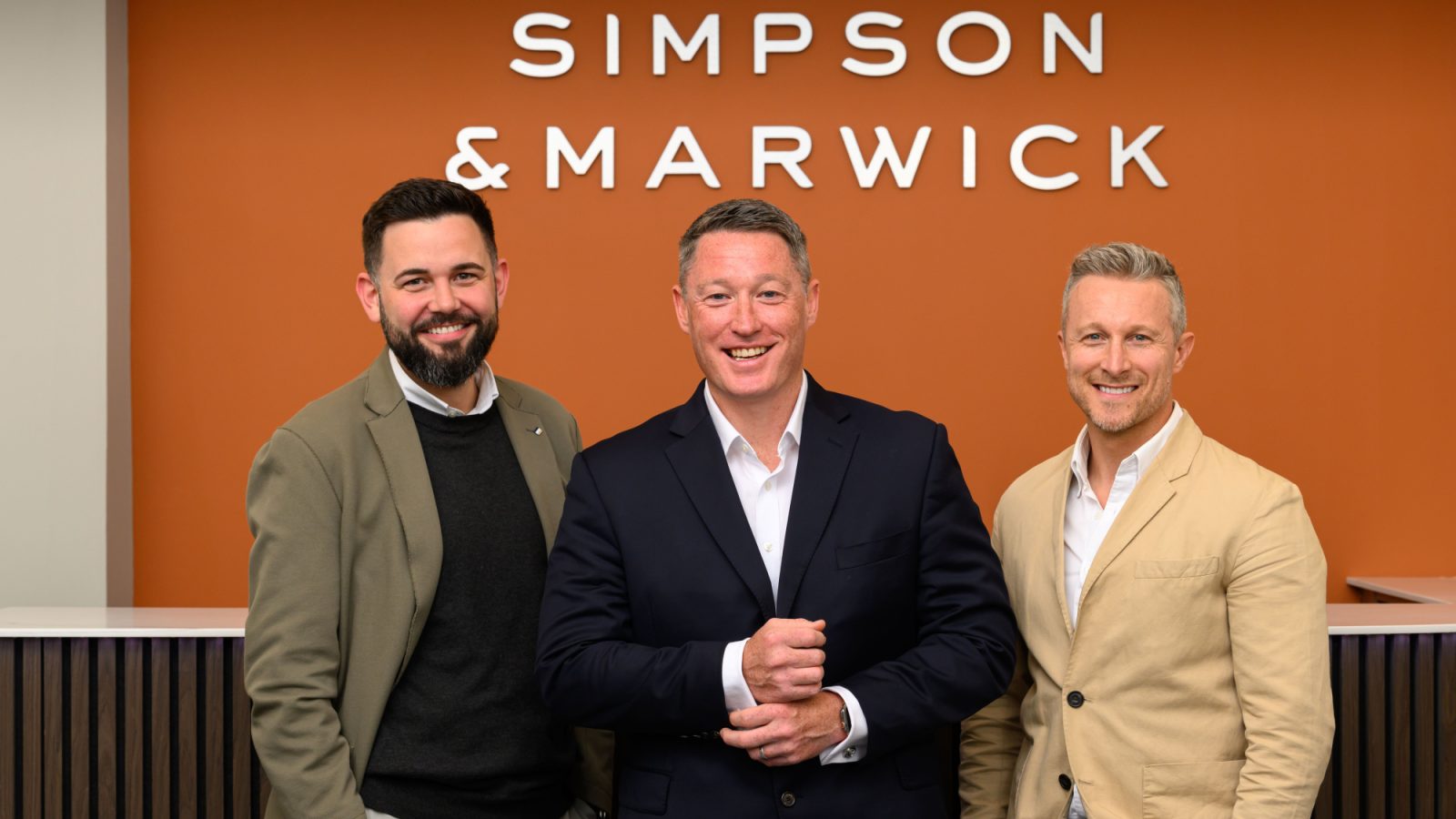 Sean Nicol, Rob Aberdein and Gary Wales of Simpson Marwick