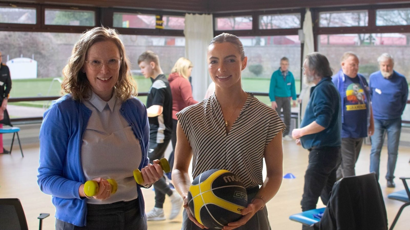 Andrinne Craig, Health Communities Manager at Sport Aberdeen and Eleanor Jack, Land Assistant at Cala Homes (North)