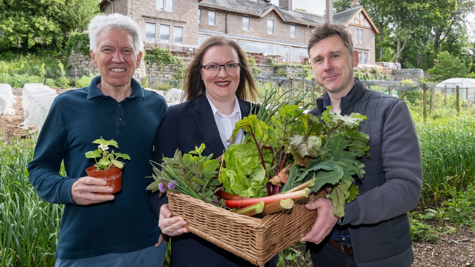 Pictured, from left, are Dr Stefan Geider (Chairperson & Clinical Lead , Camphill Wellbeing Trust), Katrina Wardrop (Manager, Macdonald Norwood Hall Hotel) and Craig Strachan (CEO, Camphill Wellbeing Trust).