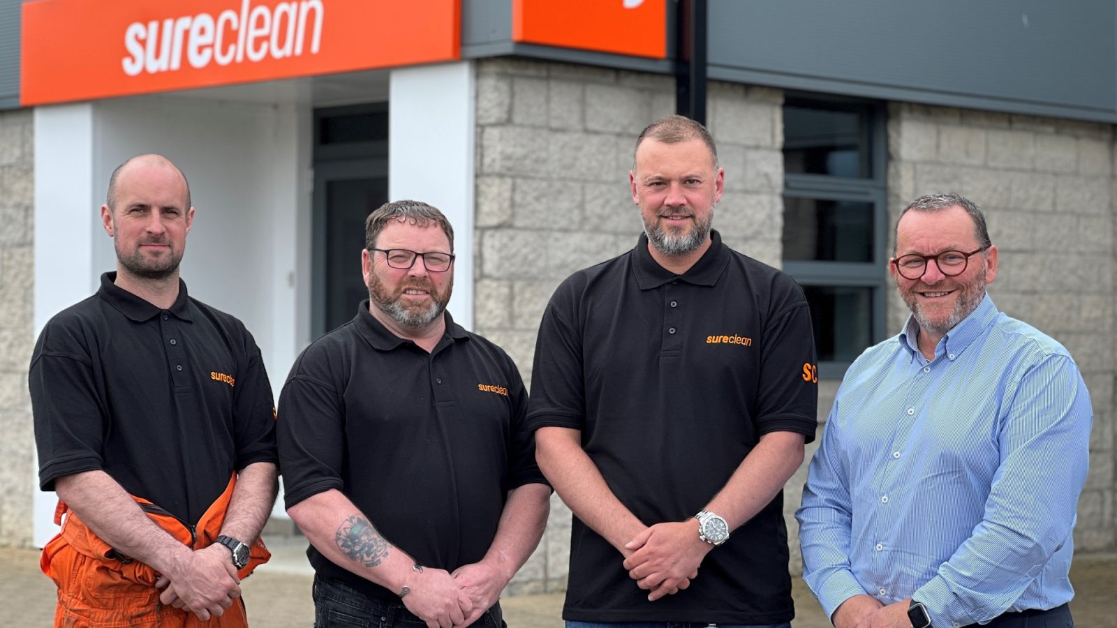 Sureclean’s new appointments (l-r) Dave Barry, Ally Josh, Grant Gilbert and Kenny Murray