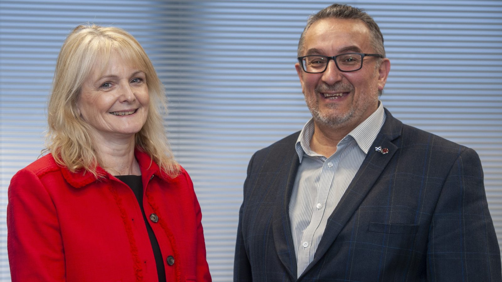 Susan Webb,  Vice Chair of the Community Planning Aberdeen Board; with Aberdeen City Council Co-Leader Councillor Christian Allard