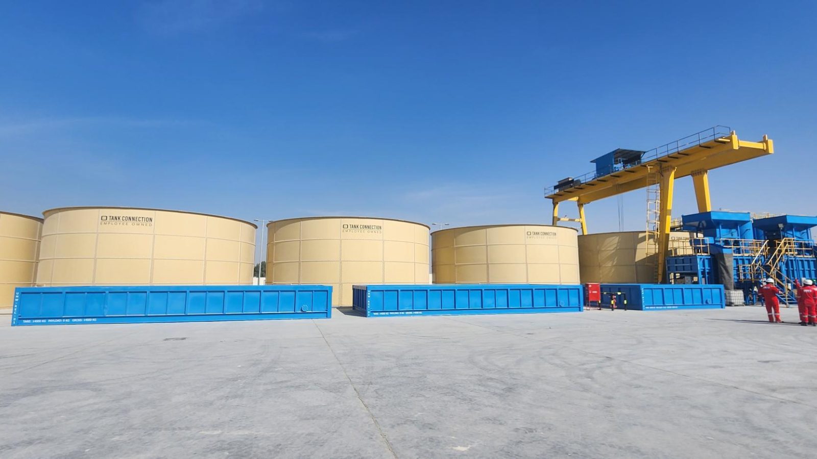 Storage & Transfer System at the new drill cuttings treatment facility.