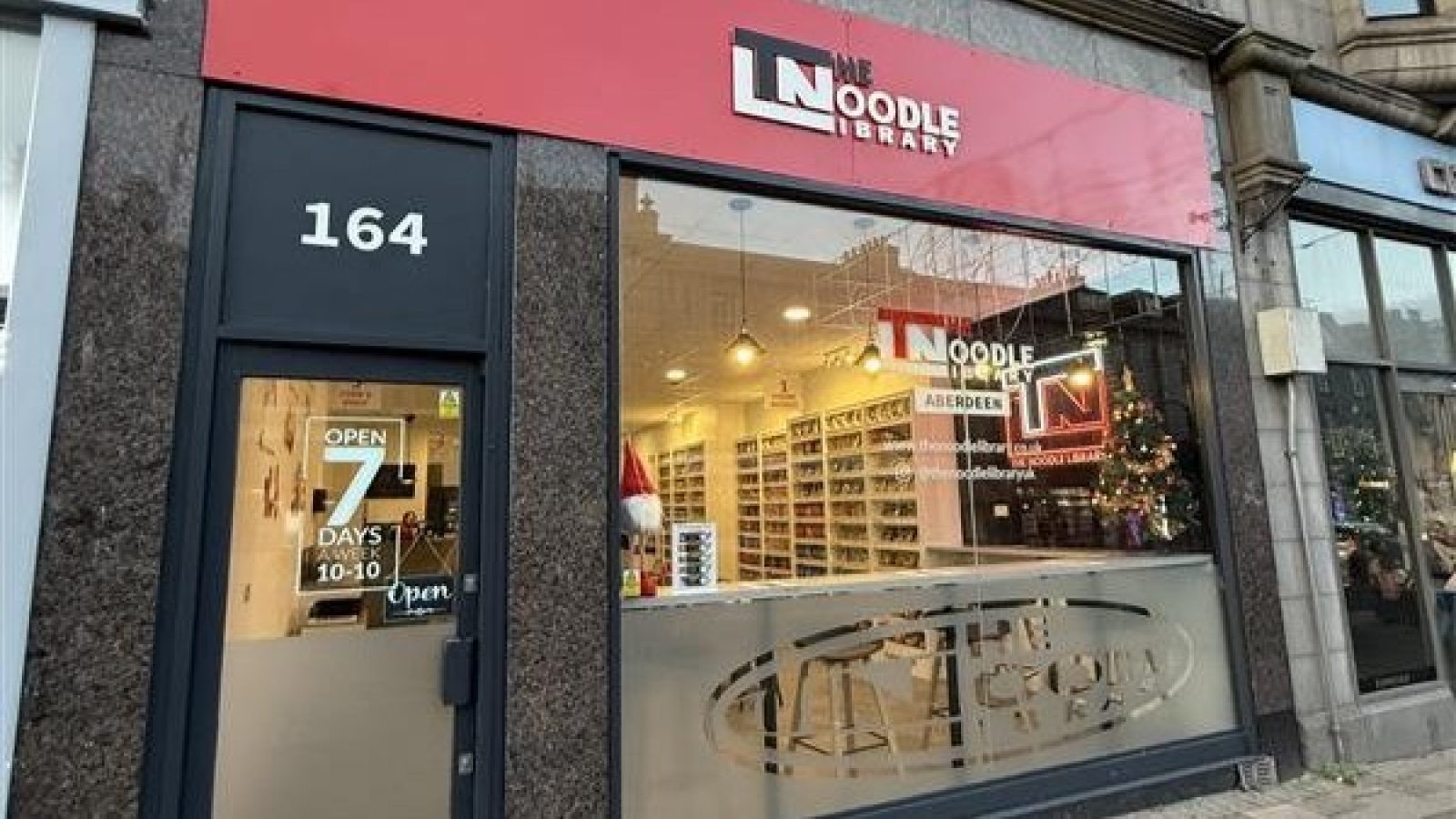 The Noodle Library is located on 164 Union Street