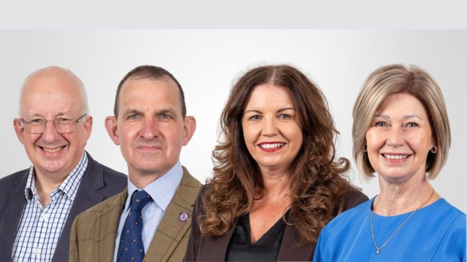 Left to right: Roddy Neilson, Andrew Reynolds MBE, Julie Carterand Professor Jackie Taylor MBE