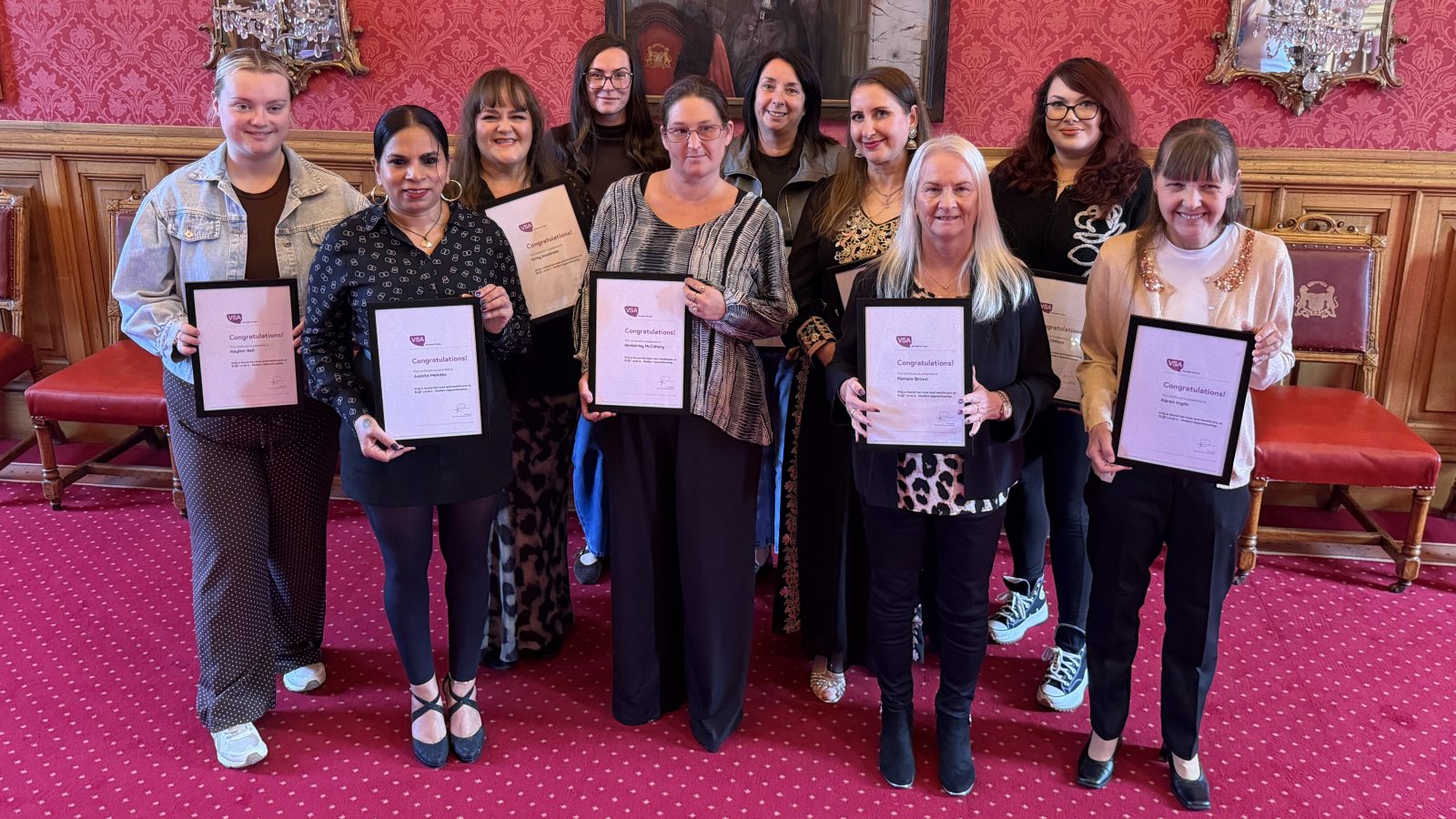 VSA staff proudly celebrate their achievements at VSA's annual Graduation Ceremony, held at Aberdeen Town House on 9th September.