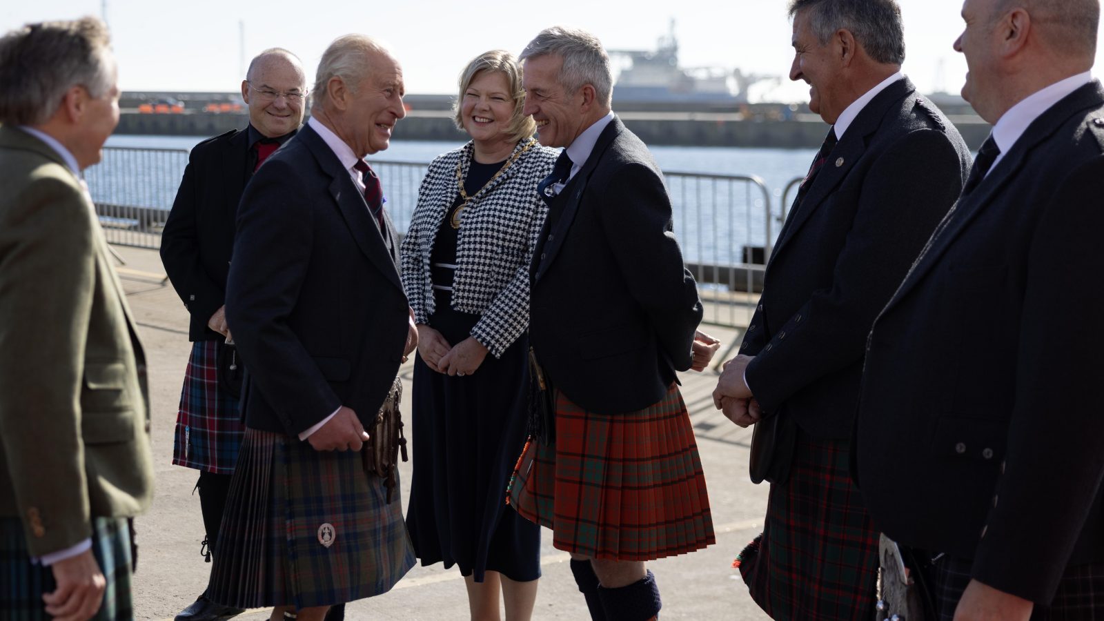 King Charles III started his day at Peterhead Port