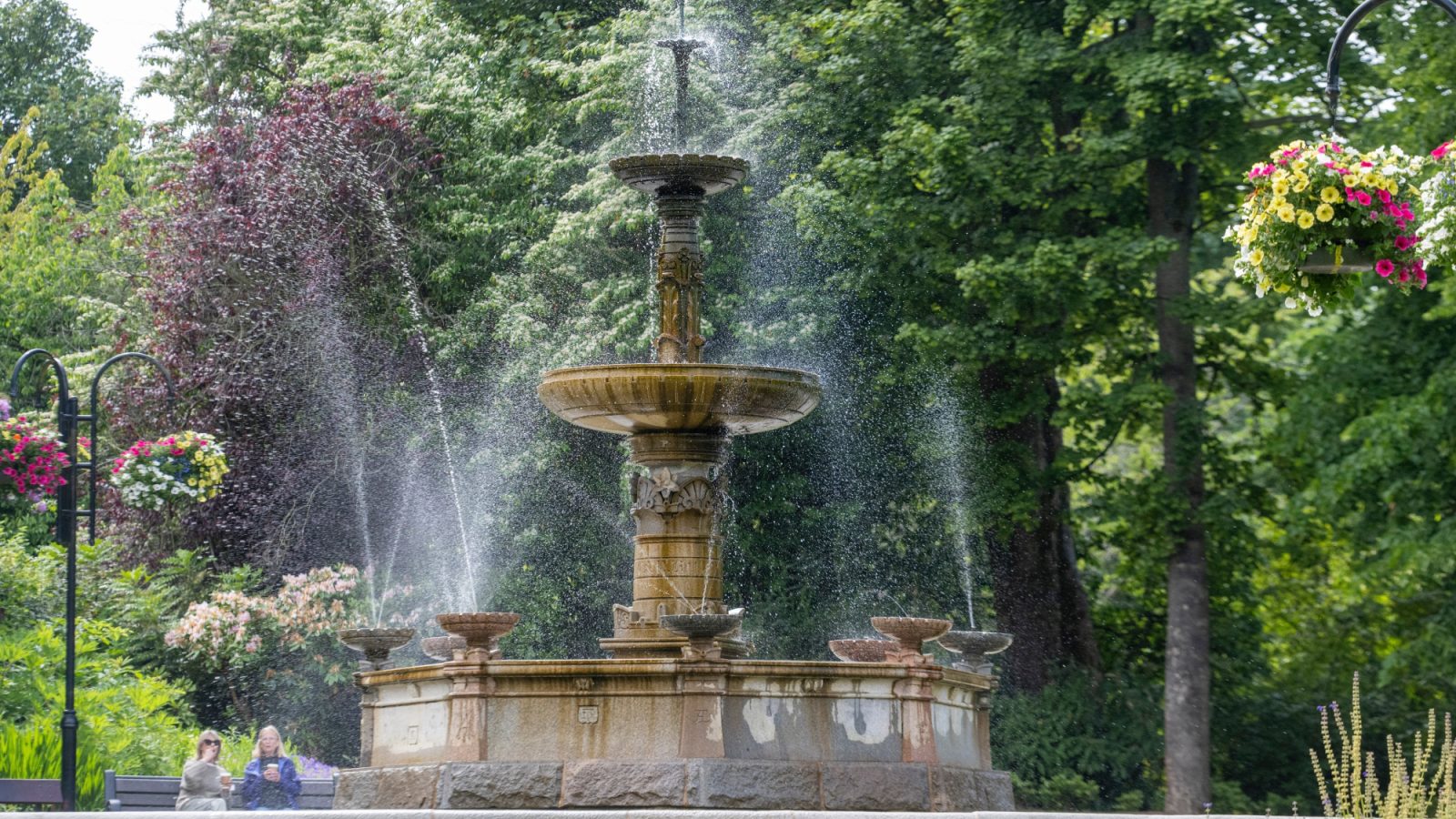 The historic fountain in Victoria Park.