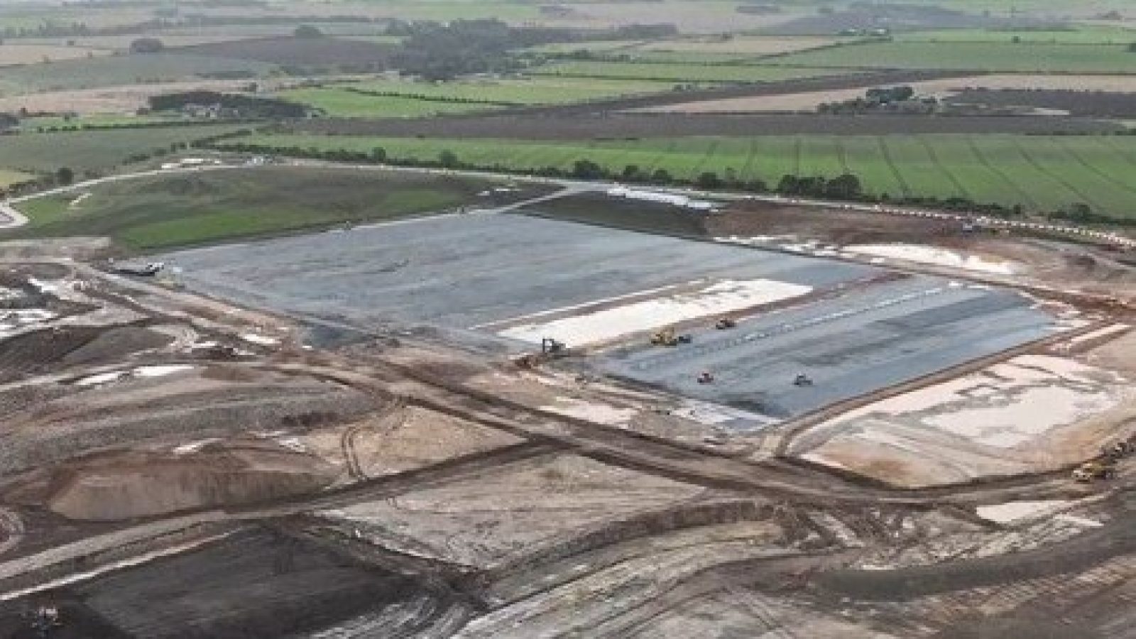 The platform for the 400kV and 132kV substations at the Netherton Hub