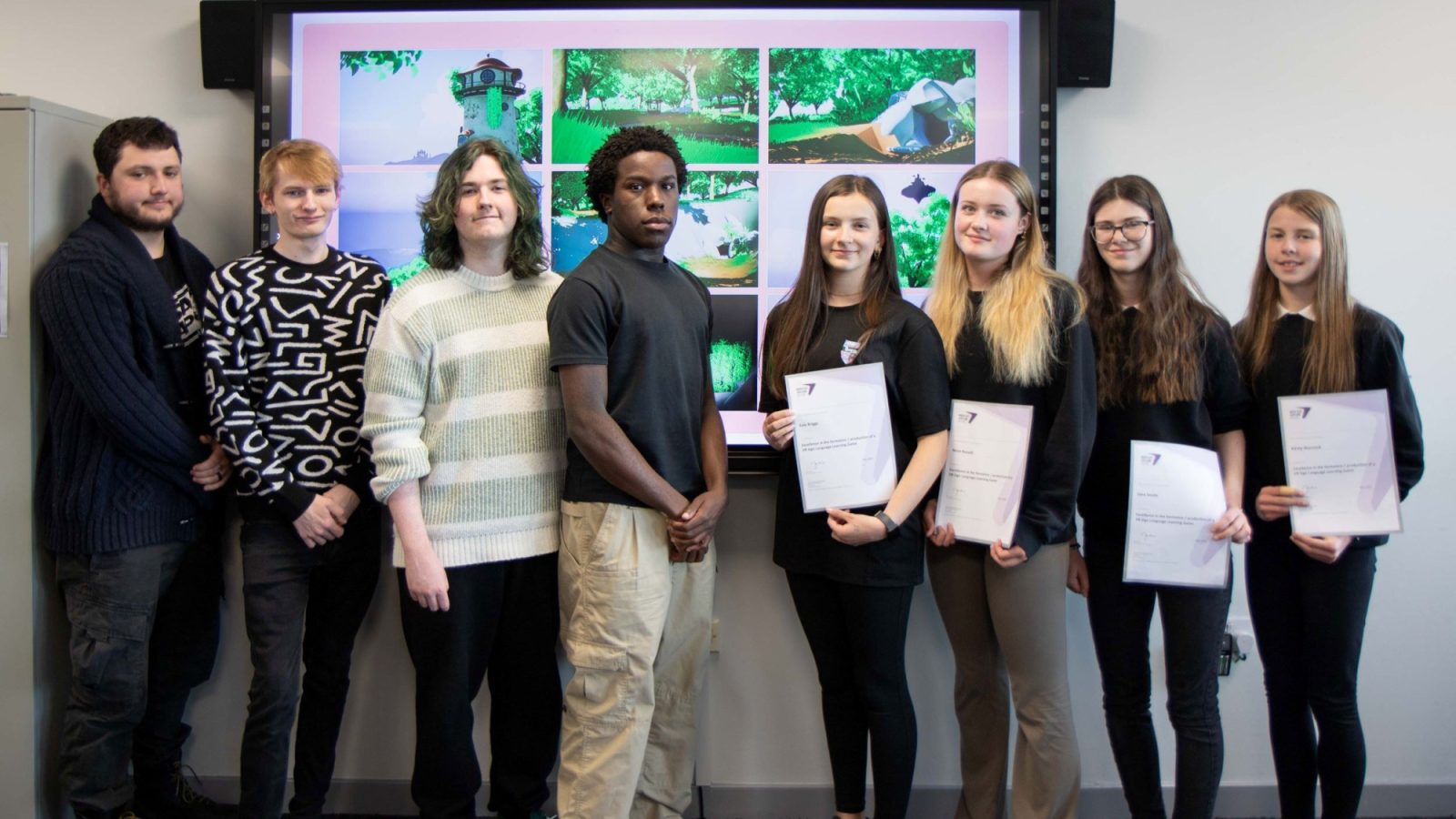 1.	NESCol HND Games Design students and Kemnay Academy pupils