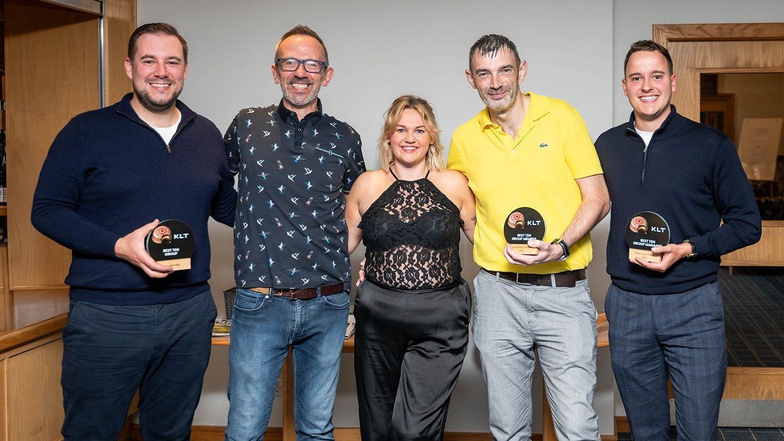 From left, Ross McDonald/Scott James & Associates, Andrew Smith/KLT, Siobhan Jaffray/KLT, Iain Morrison/Currys Business, Finley Symon/Space Solutions