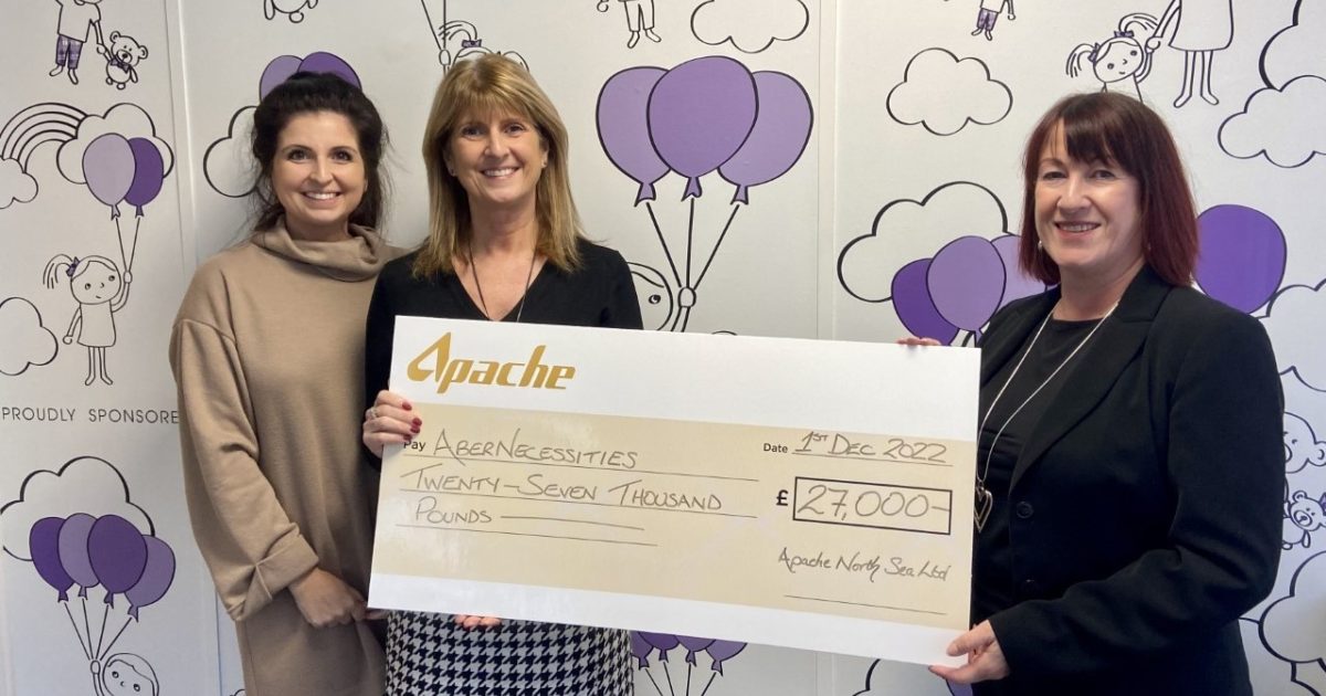 OpenGraph Image for Apache Corporation donates £27,000 to Aberdeen children’s charity AberNecessities