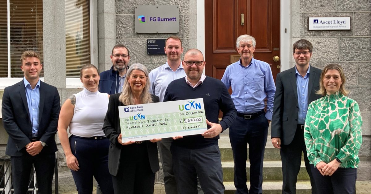 OpenGraph Image for FG Burnett raise £5670 for UCAN