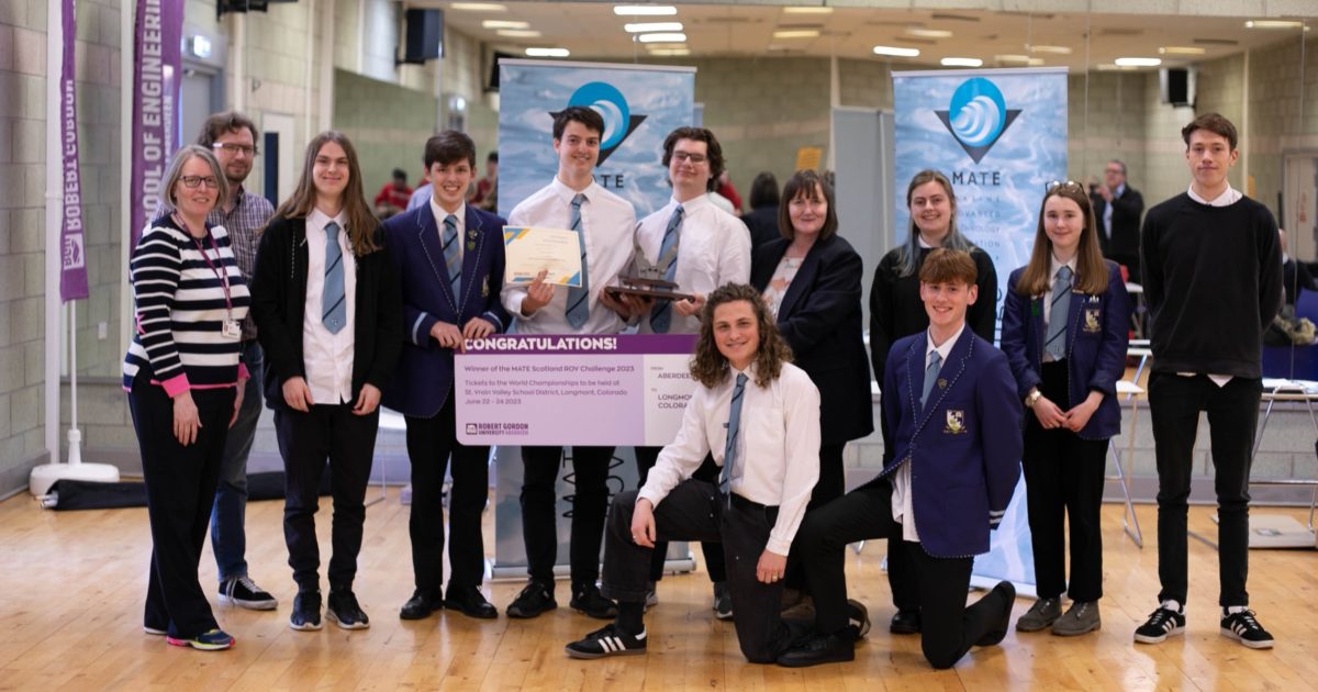 OpenGraph Image for Grove Academy win 2023 MATE Scotland ROV at RGU