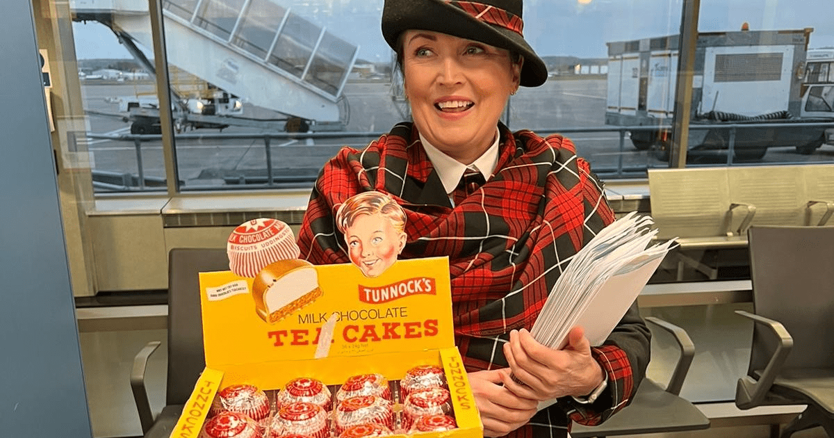 OpenGraph Image for Passengers at Aberdeen Airport given free flights and a Tunnock’s tea cake