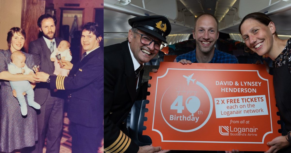 OpenGraph Image for On-board babies: twins return to Loganair to mark 40 years since their sky-born delivery