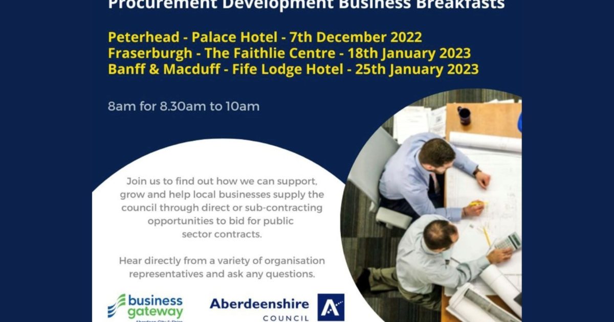 OpenGraph Image for Procurement Development Business Breakfasts to showcase support available to North-east firms