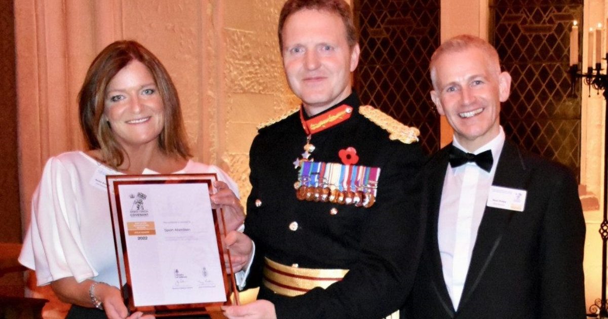 OpenGraph Image for Sport Aberdeen’s commitment to Armed Forces celebrated at ceremony in Stirling