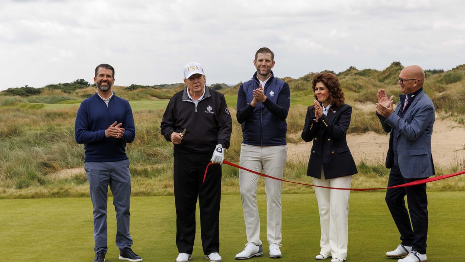 President Trump opens "masterpiece" golf course in Aberdeenshire