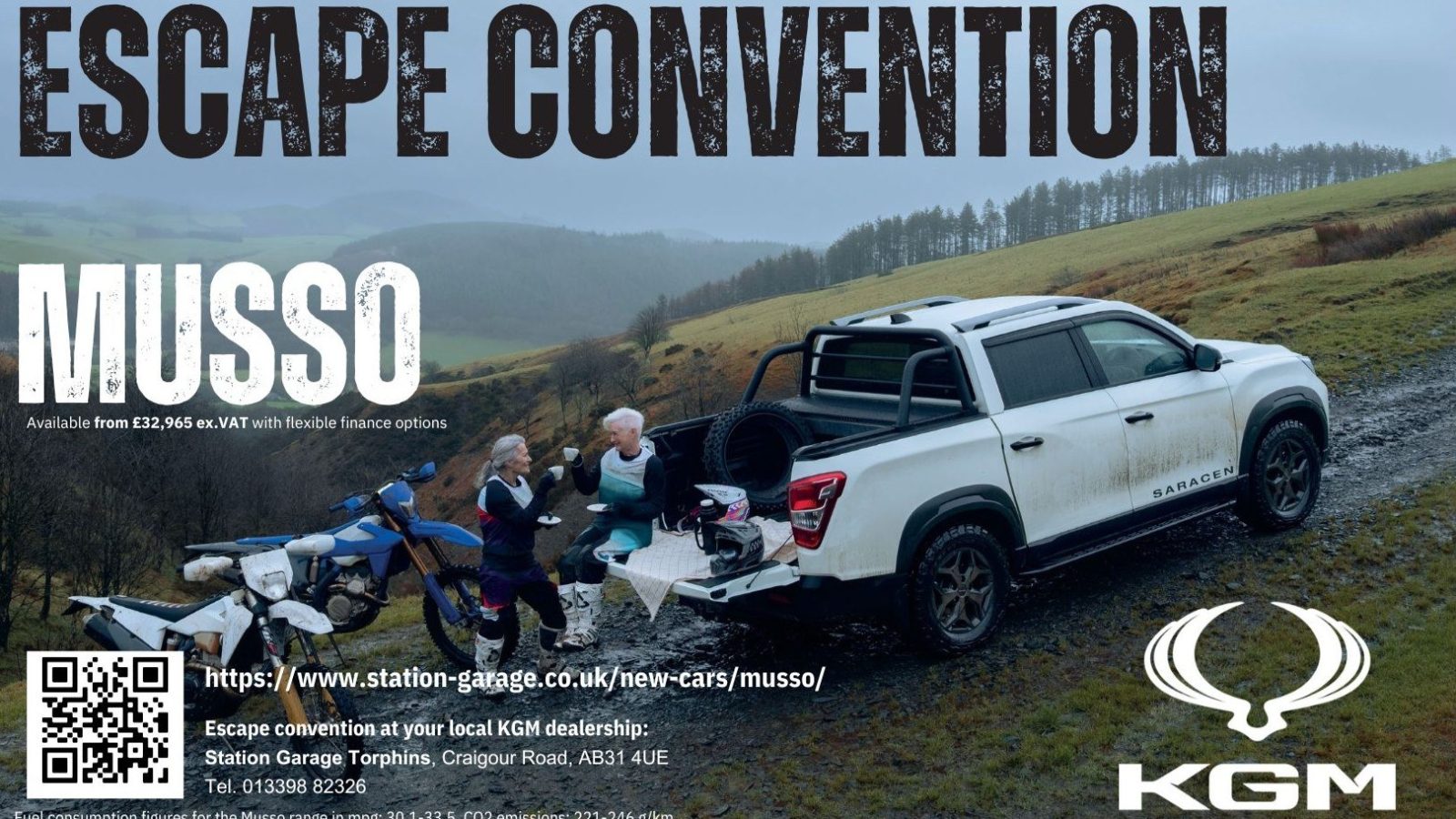 Station Garage Torphins showcases the KGM Musso as a robust choice for North-east businesses