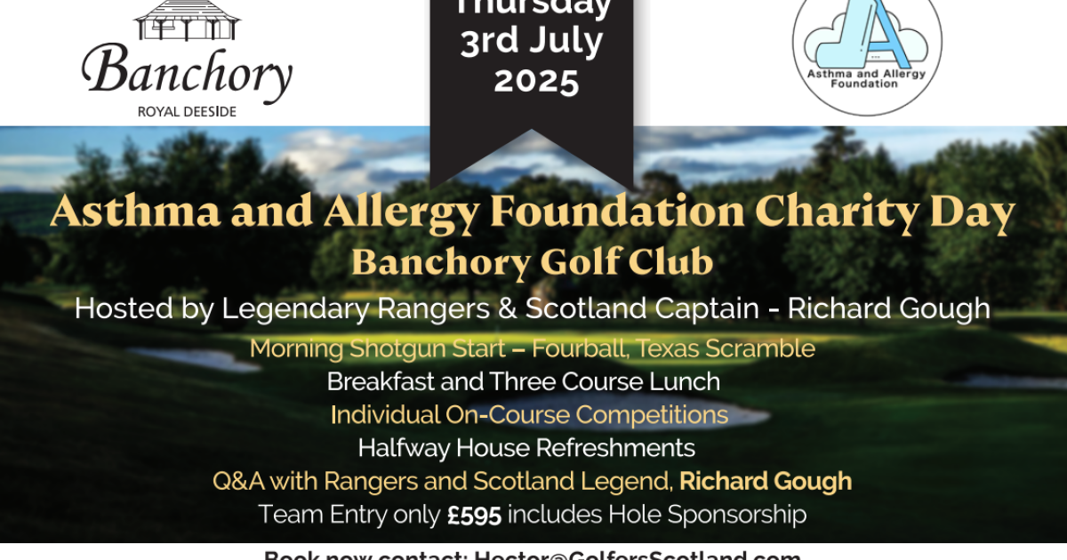 OpenGraph Image for Golf Day with Scotland’s own Richard Gough in support of the Asthma and Allergy Foundation