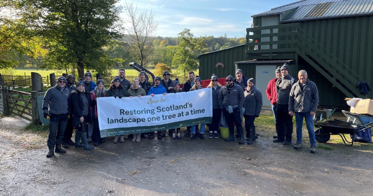 OpenGraph Image for Camphill School Aberdeen strengthens flood defences with Apache tree donation