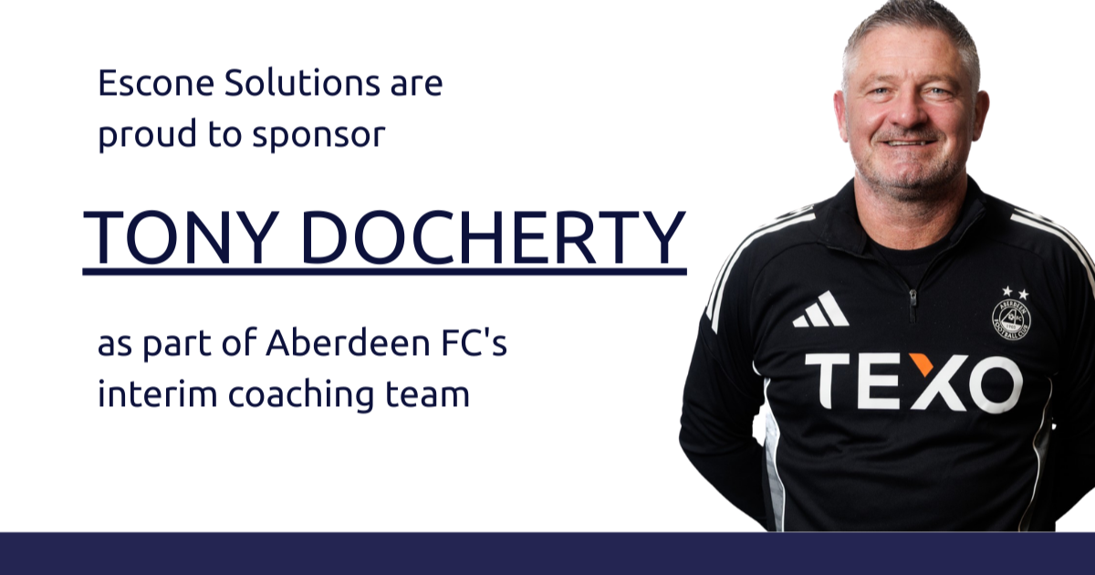 OpenGraph Image for Escone Solutions sponsors Aberdeen FC’s Tony Docherty