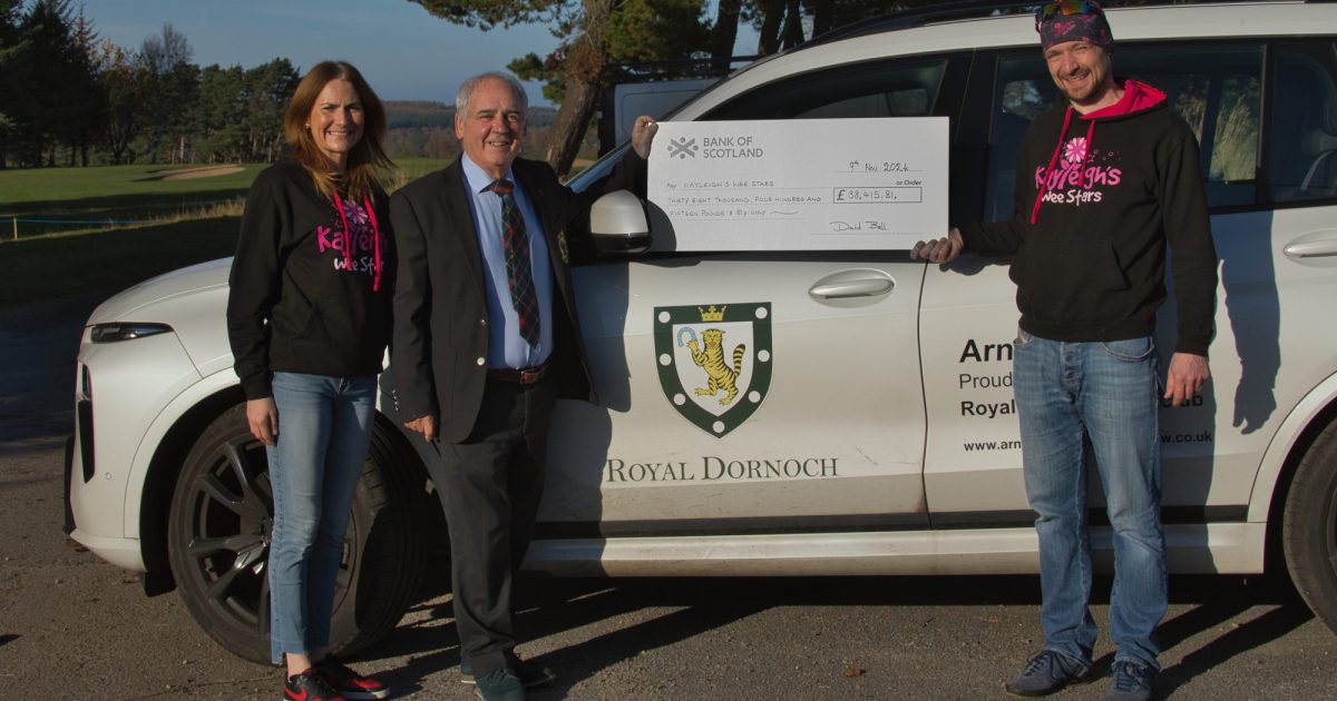 OpenGraph Image for Royal Dornoch makes record-breaking donation to Kayleigh’s Wee Stars