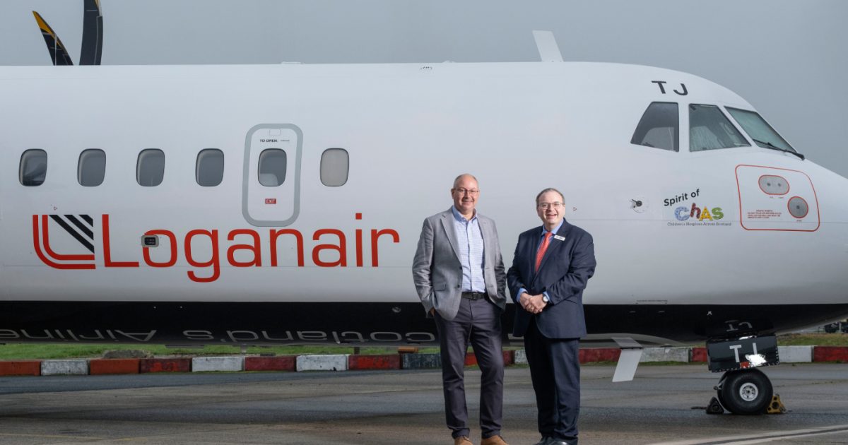 OpenGraph Image for Loganair marks four-year partnership with CHAS with aircraft naming