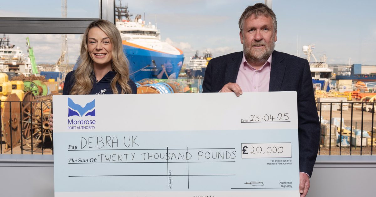 OpenGraph Image for Montrose Port Authority gives £20,000 donation to local fundraising group fighting rare skin condition