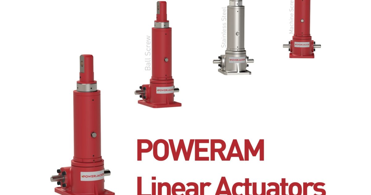 OpenGraph Image for Power Jacks launches new POWERAM linear actuators for improved machine design