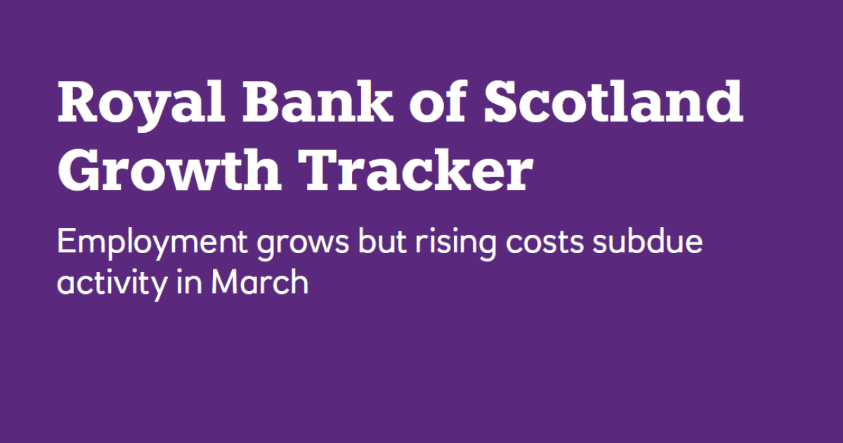 OpenGraph Image for Regional Growth Tracker: Scottish employment grows but rising costs subdue activity in March
