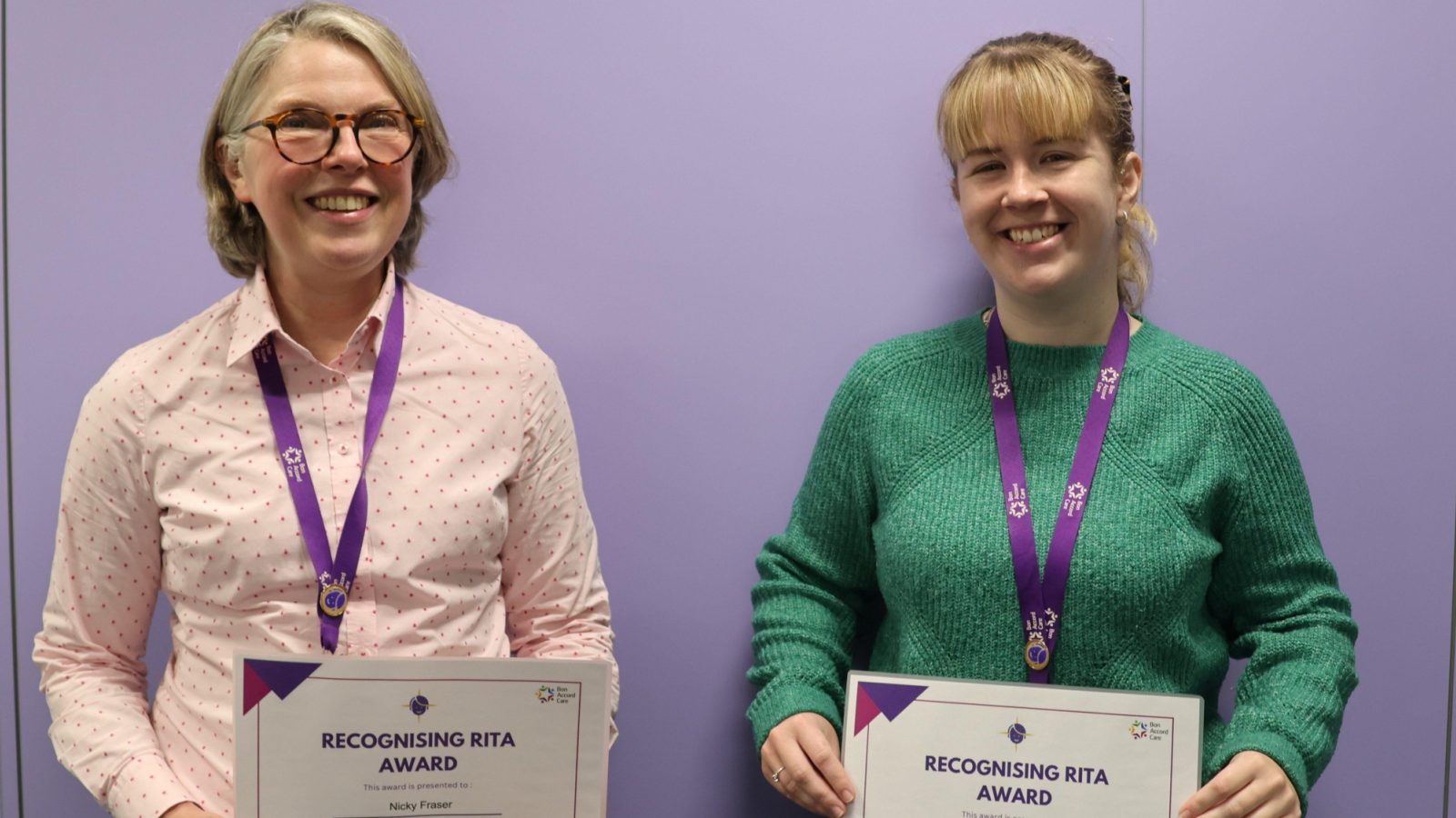 Bon Accord Care’s Recognising RITA Winners - A round up of the first Recognising RITA Award winners