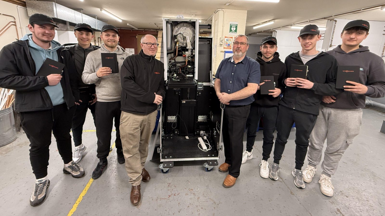 Tullos Training apprentices receive specialist product training from Viessmann Boilers