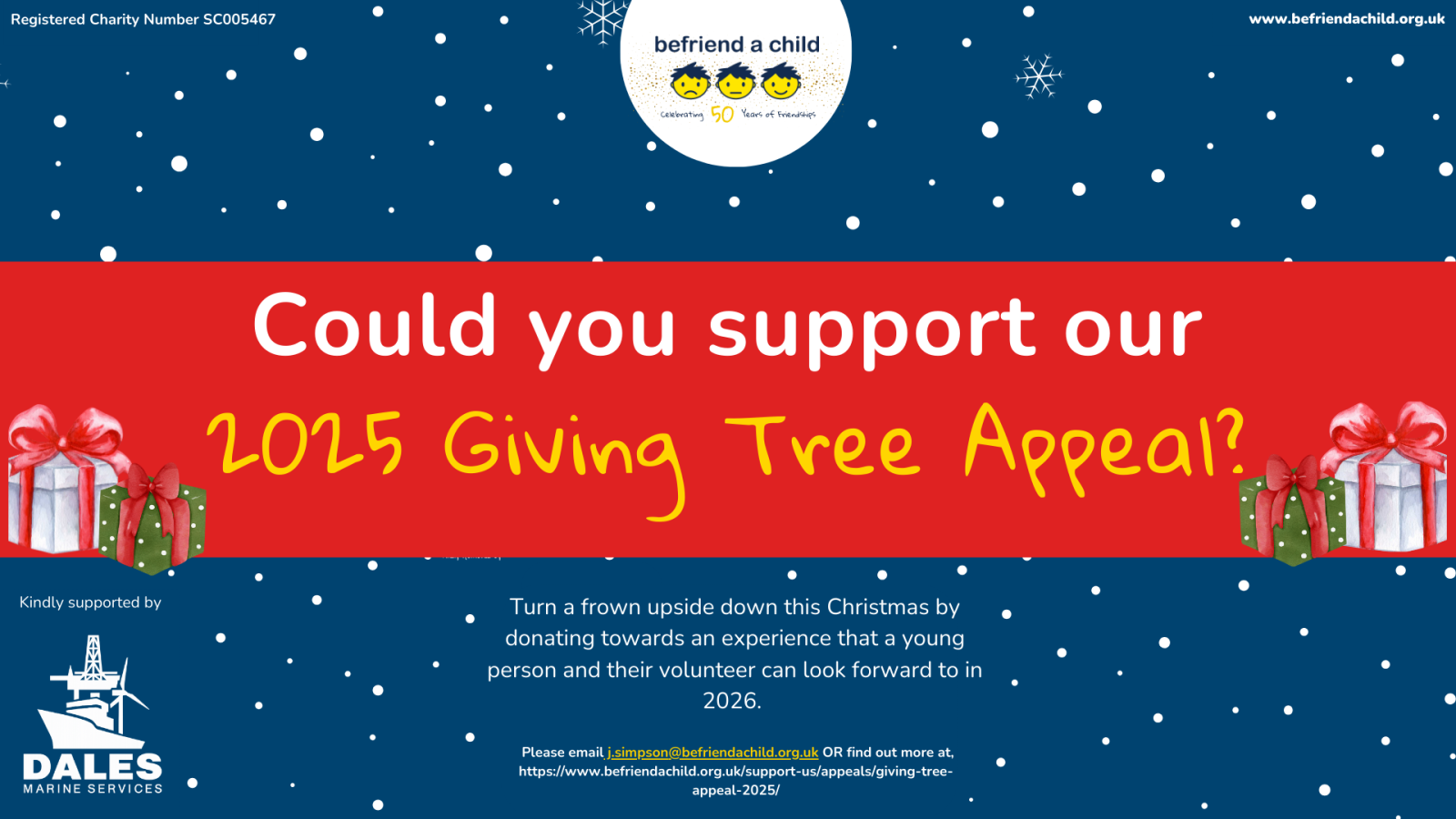 Befriend a Child’s Giving Tree Appeal: Donate hope, joy and lifelong memories to local children this Christmas and beyond
