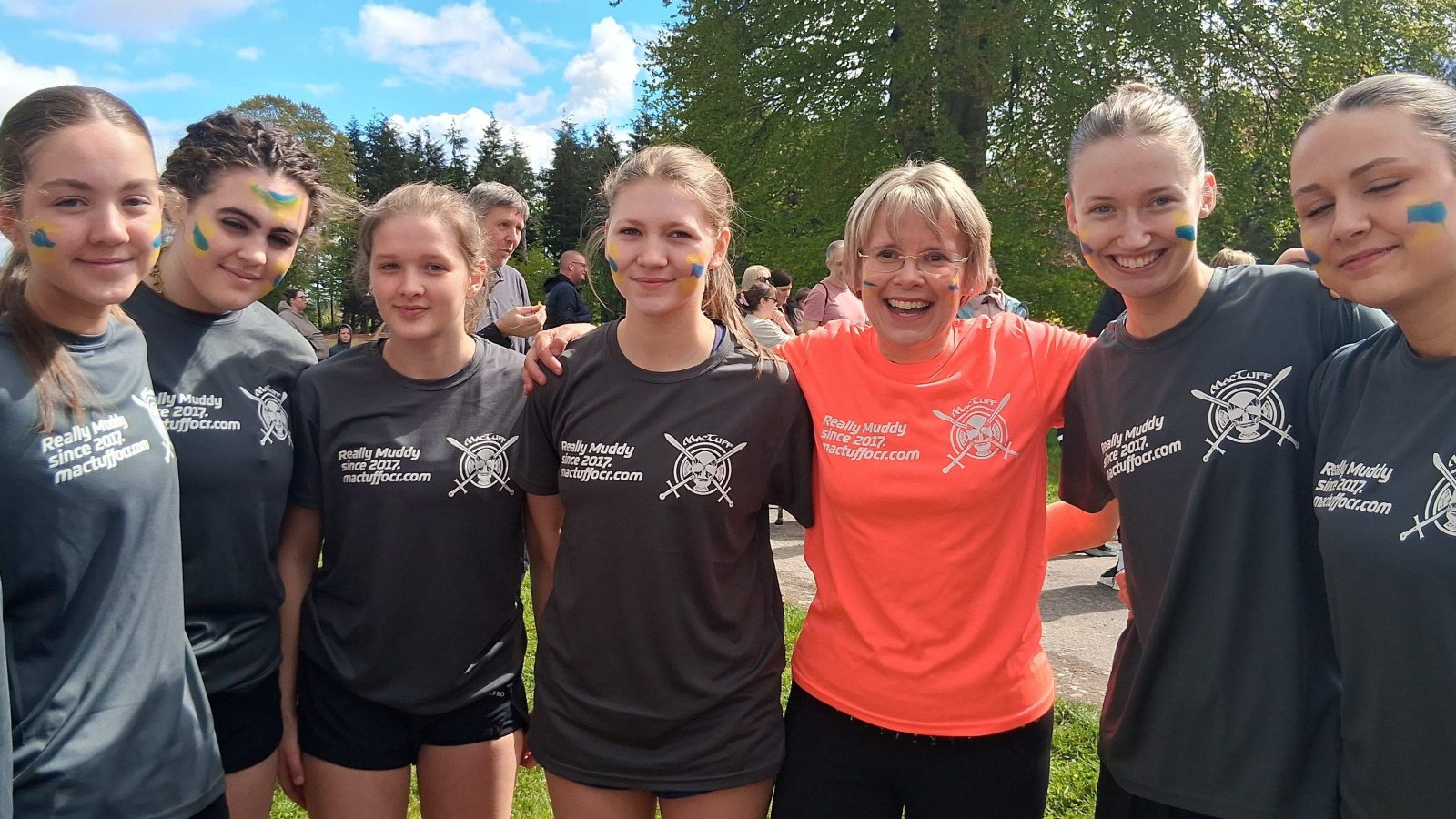 Pupils and staff enjoy muddy good day at Castle Fraser challenge
