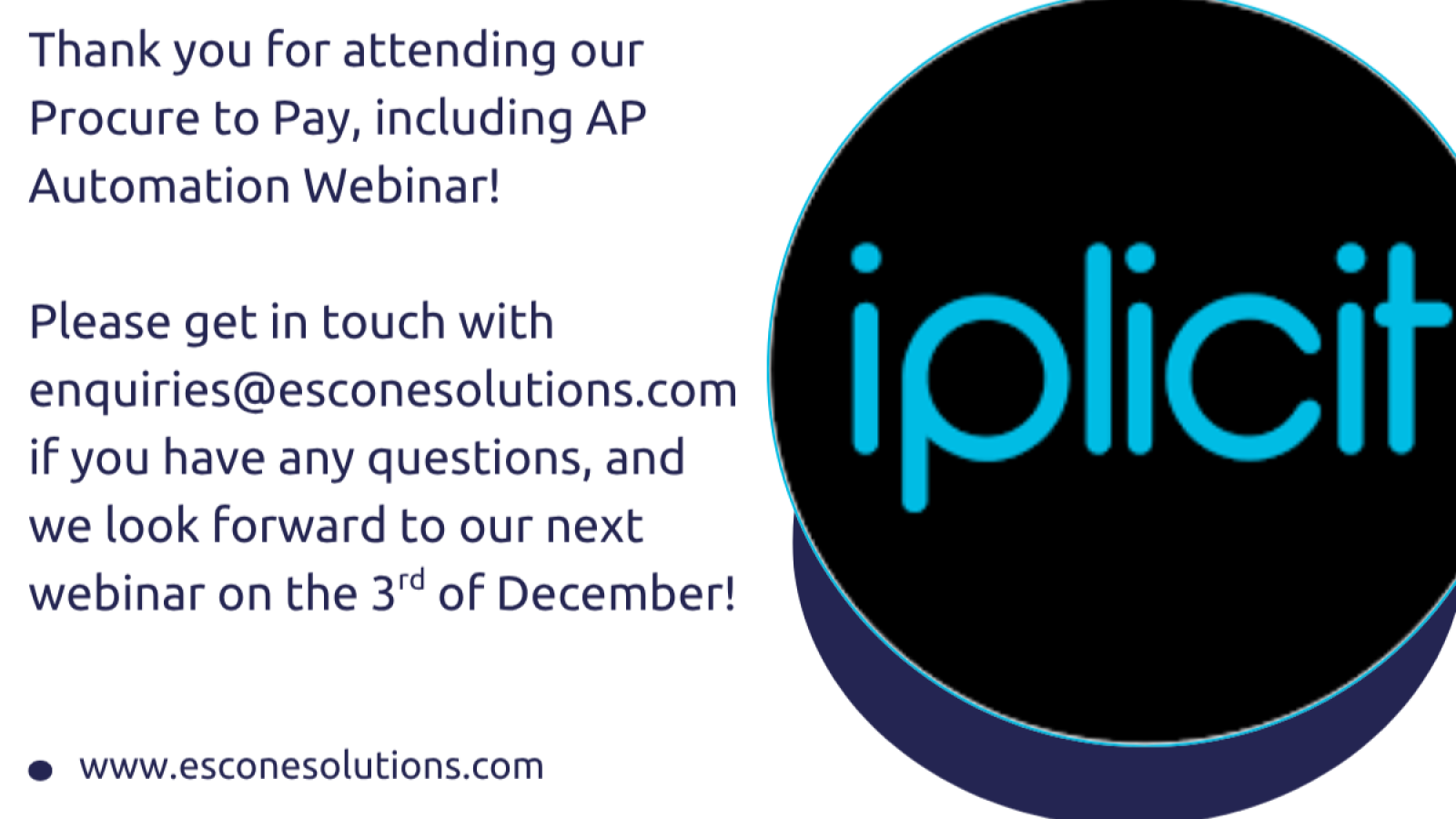 Escone Solutions completes first webinar in digital finance transformation series