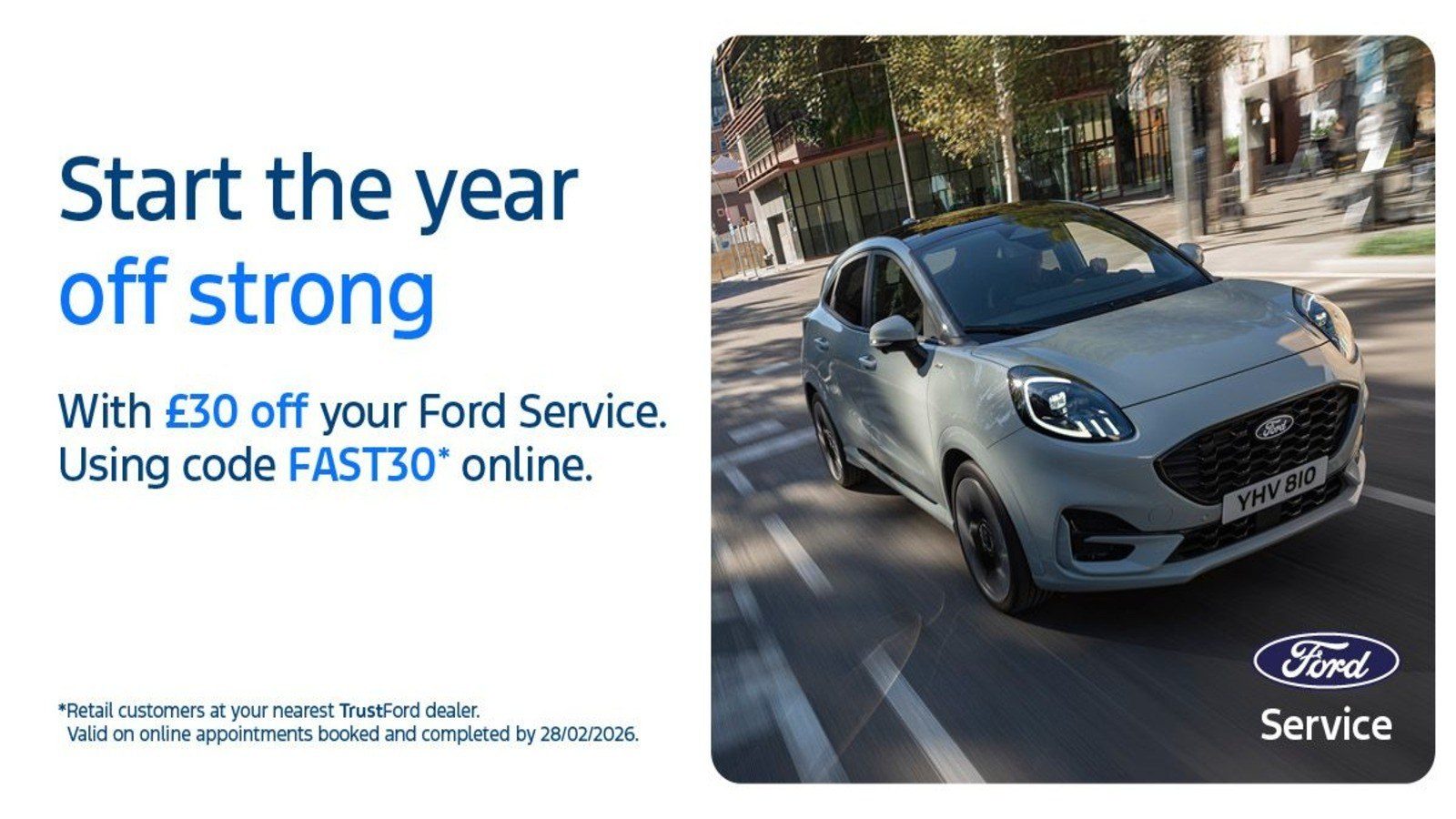 Start 2026 strong with TrustFord Aberdeen – £30 off your next Ford service
