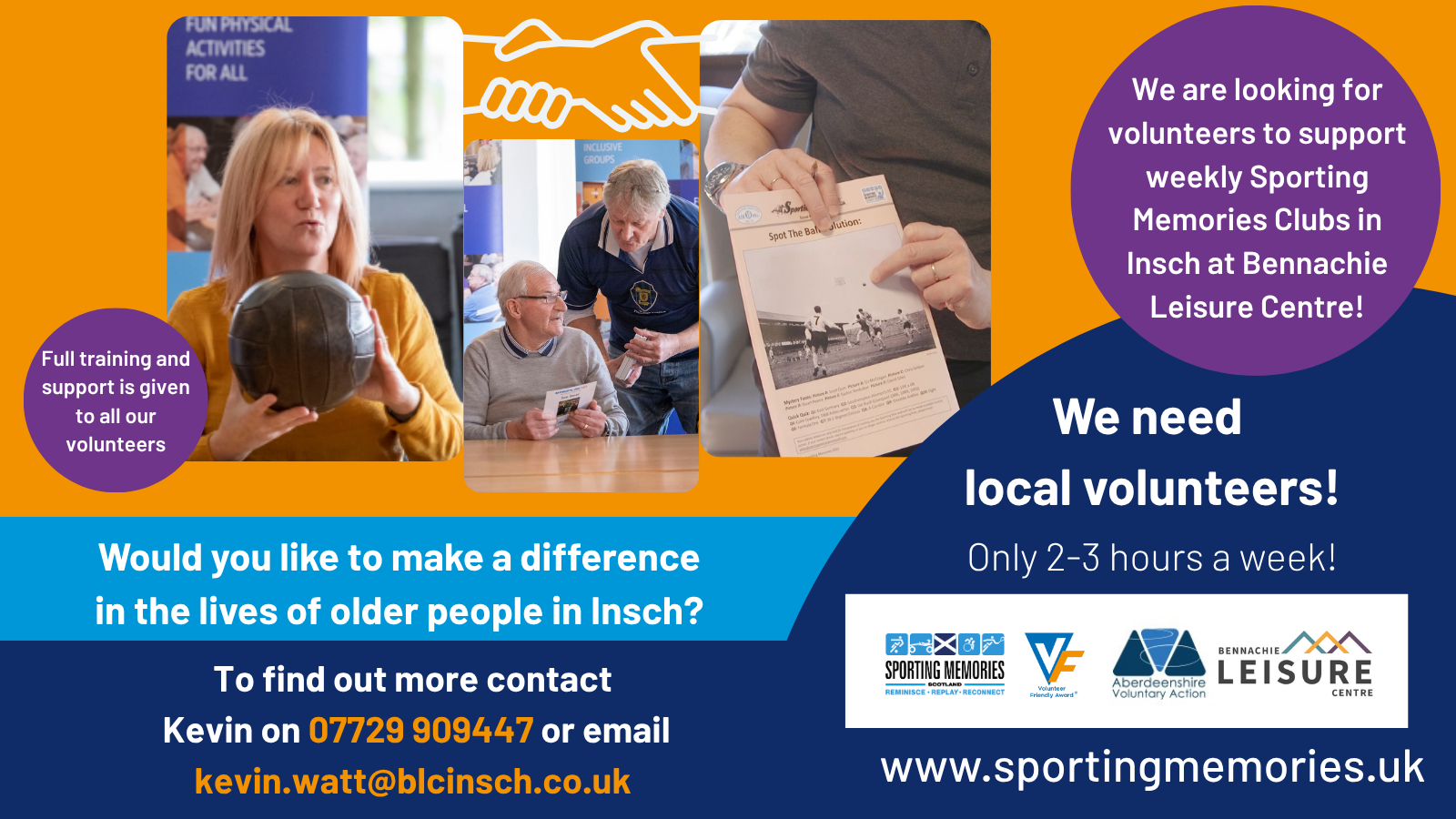 Join the Sporting Memories Club in Insch – Volunteers needed!