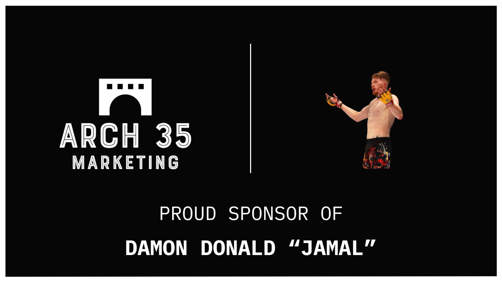 Arch 35 Marketing sponsors Aberdeen fighter Damon Donald for Cage Warriors 194