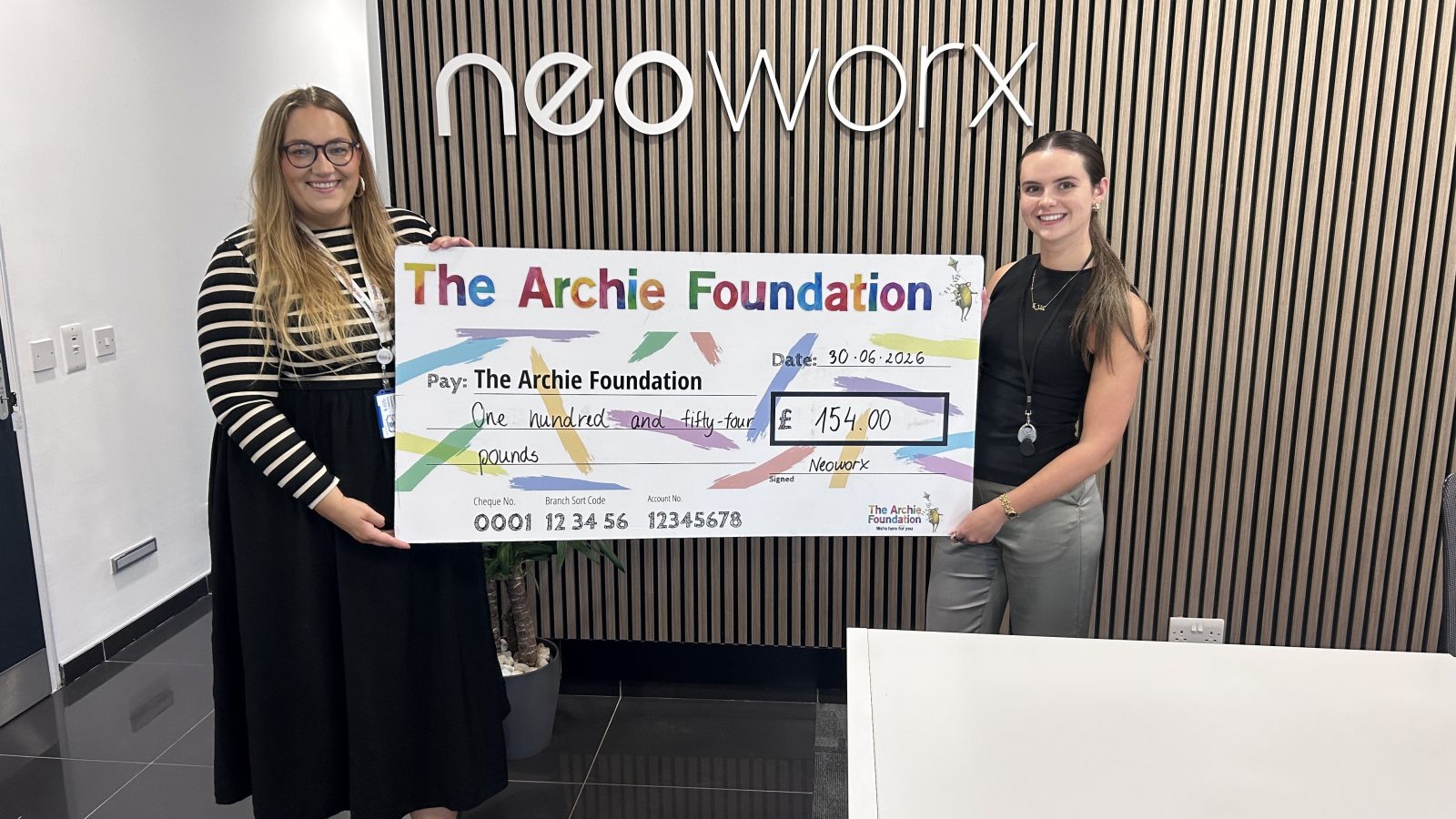 Neoworx bake sale raises cash for Archie Foundation