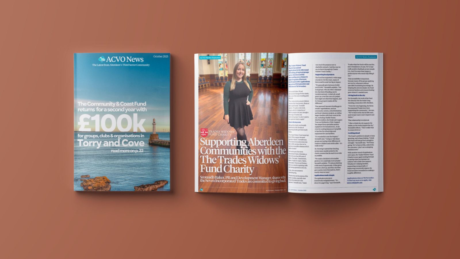 ACVO news October edition: £100k for Torry and Cove, Trades Widows’ Fund impact and third sector insights