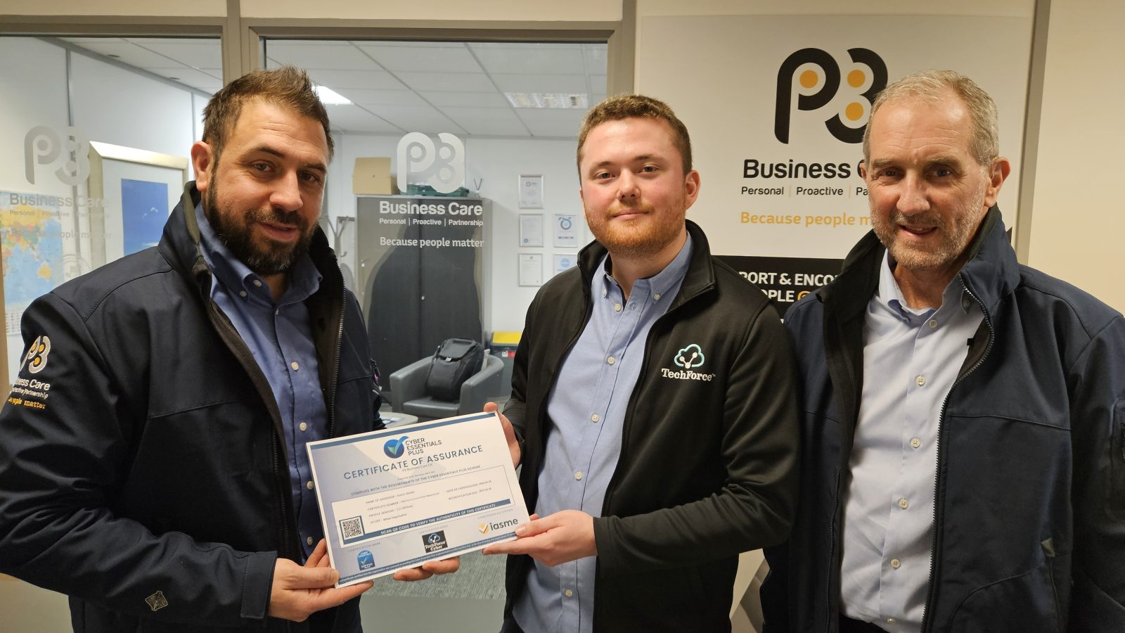 P3 Business Care achieves Cyber Essentials Plus accreditation to strengthen client security